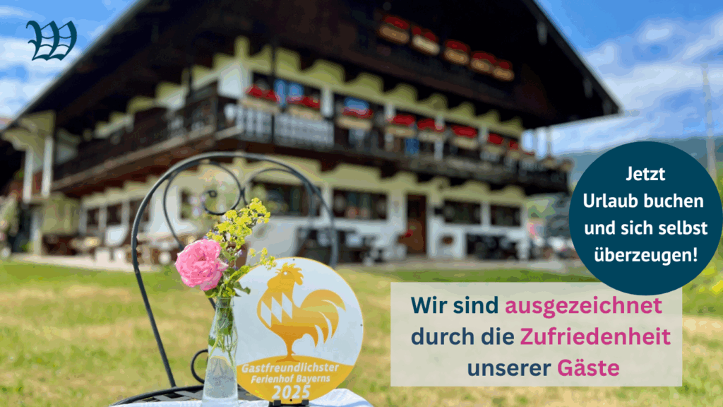 Der Webermohof in Rottach-Egern wurde als gastfreundlichster Ferienhof Bayerns 2025 ausgezeichnet.